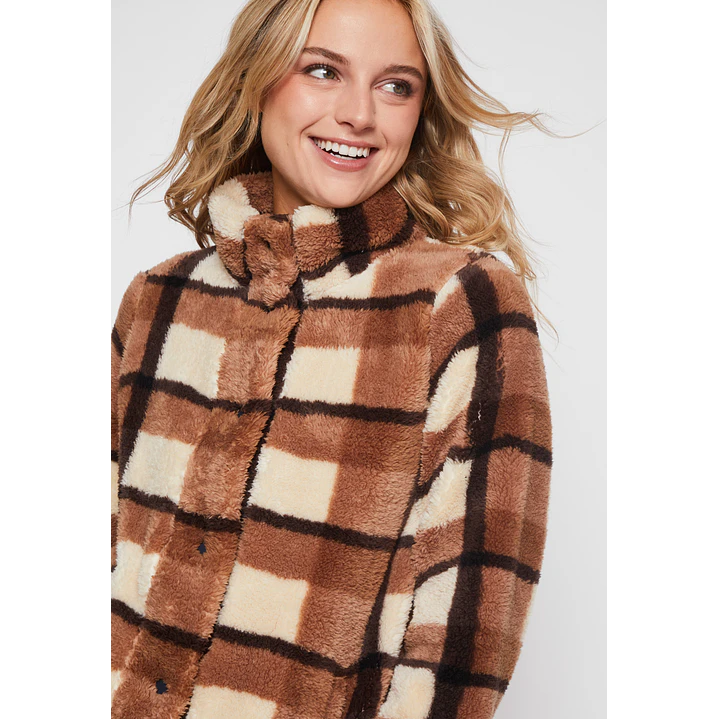 Chaqueta Cuadrado Mujer Café Familyshop 3