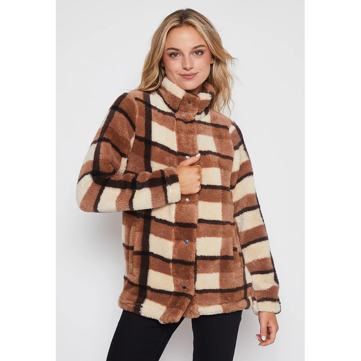 Chaqueta Cuadrado Mujer Café Familyshop 1