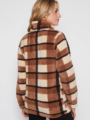 Chaqueta Cuadrado Mujer Café Familyshop