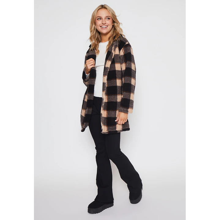 Chaqueta Peludo Mujer Negro Familyshop 4