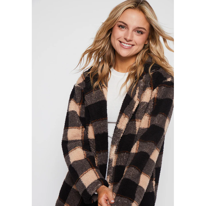 Chaqueta Peludo Mujer Negro Familyshop 3