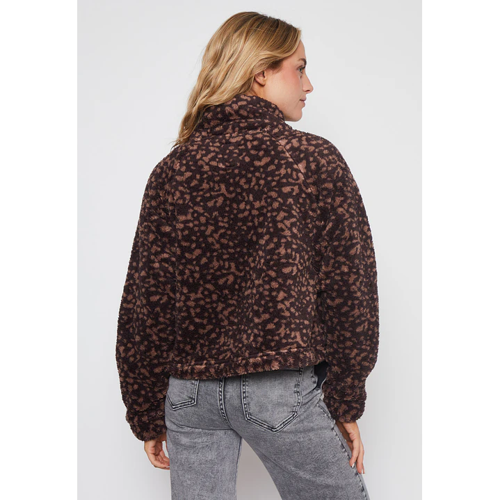 Polar Peludo Print Mujer Café Familyshop 2