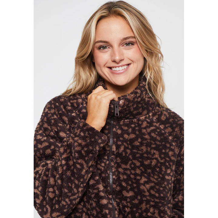 Polar Peludo Print Mujer Café Familyshop 3