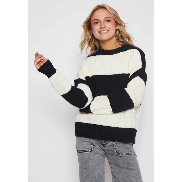 Sweater Franja Mujer Crudo Familyshop 1
