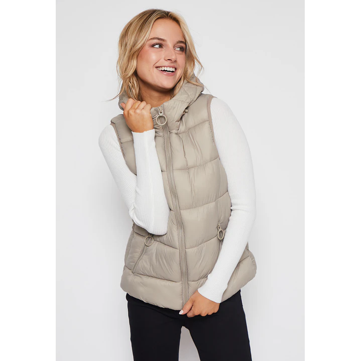 Parka Corta Mujer Beige Familyshop 1