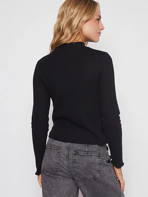 Sweater Soft Mujer Negro Familyshop