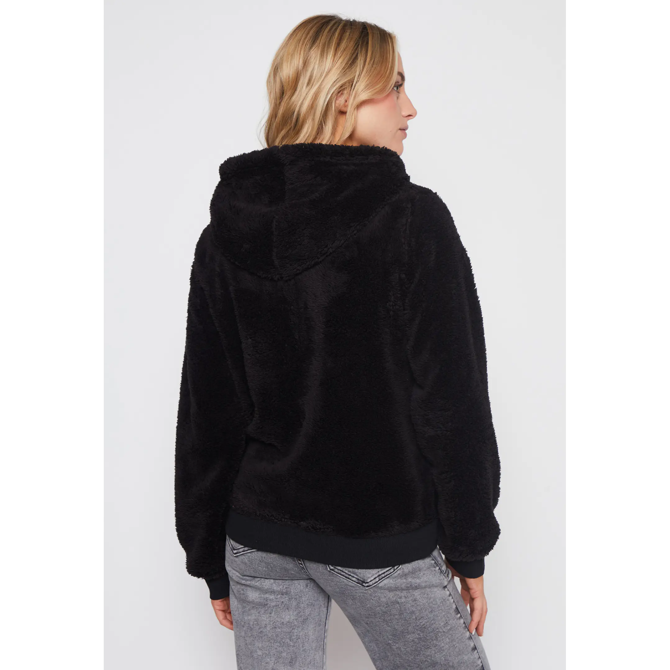 Polar Peludo Pompones Mujer Negro Familyshop 2