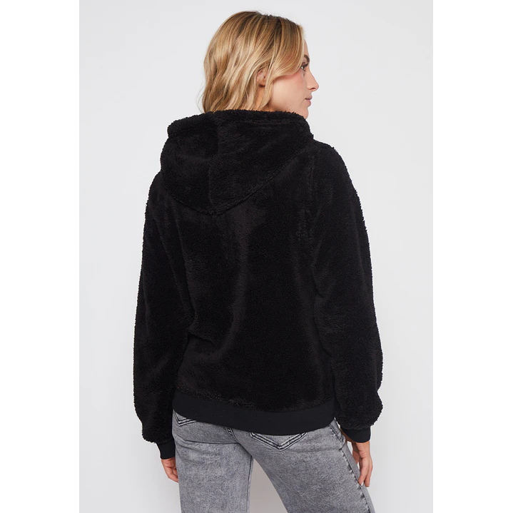 Polar Peludo Pompones Mujer Negro Familyshop 2