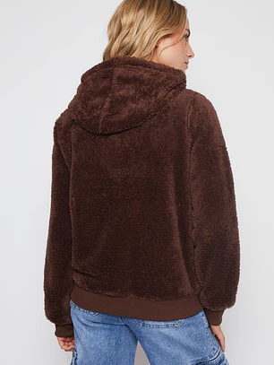 Polar Peludo Pompones Mujer Café Familyshop