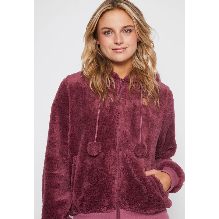 Polar Peludo Pompones Mujer Rosado Familyshop 3