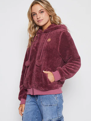 Polar Peludo Pompones Mujer Rosado Familyshop