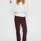 Pantalón Buzo Basic Puño Mujer Burdeo Familyshop - Miniatura 4