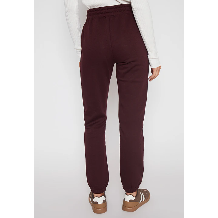 Pantalón Buzo Basic Puño Mujer Burdeo Familyshop 2