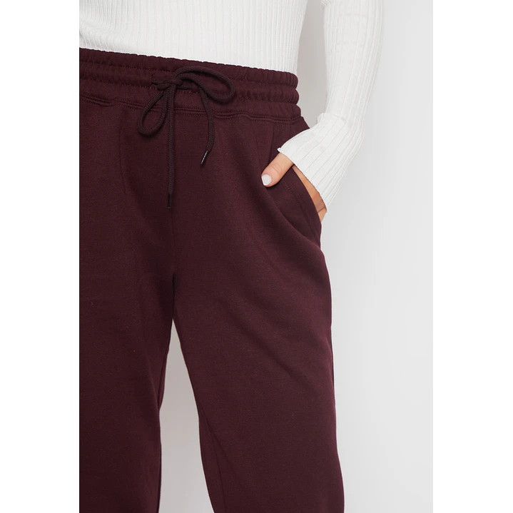 Pantalón Buzo Basic Puño Mujer Burdeo Familyshop 3