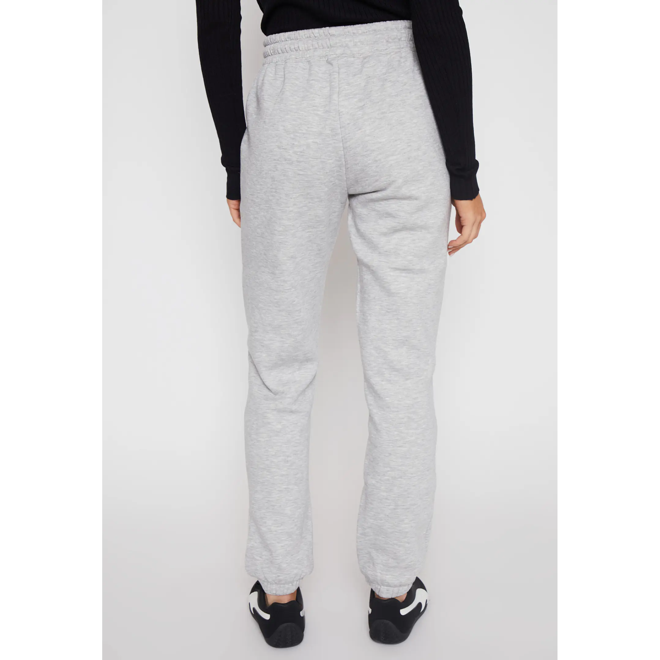 Pantalón Buzo Basic Puño Mujer Gris Familyshop 2
