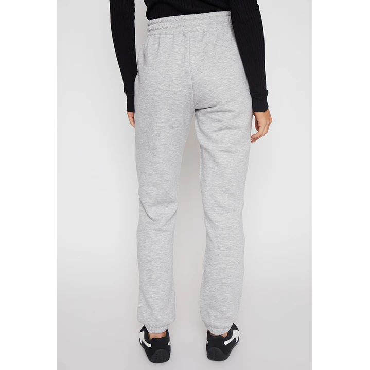 Pantalón Buzo Basic Puño Mujer Gris Familyshop 2