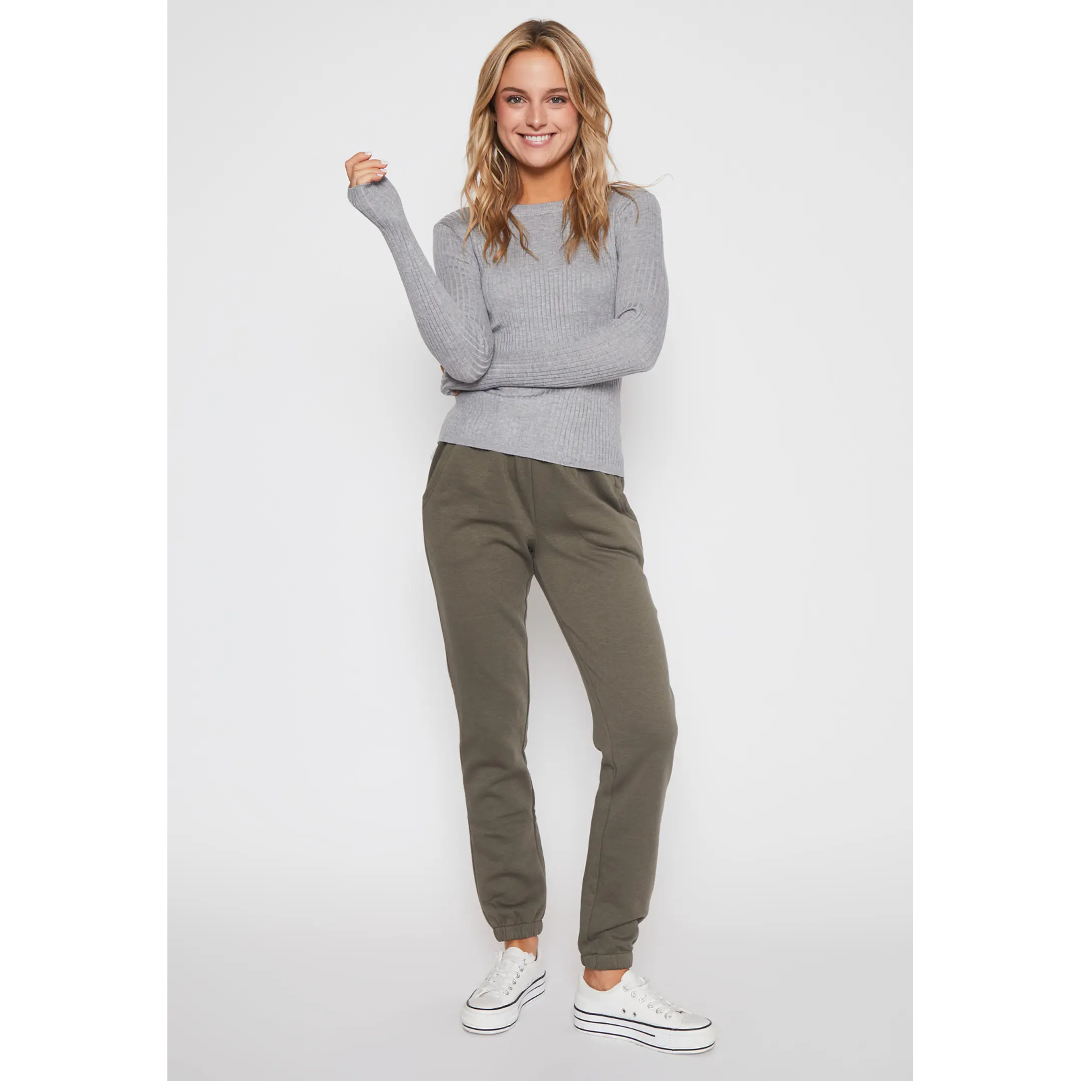 Pantalón Buzo Basic Mujer Verde Familyshop 4
