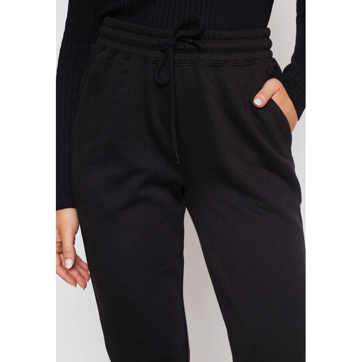 Pantalón Buzo Basic Puño Mujer Negro Familyshop 3