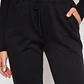 Pantalón Buzo Basic Puño Mujer Negro Familyshop - Miniatura 3
