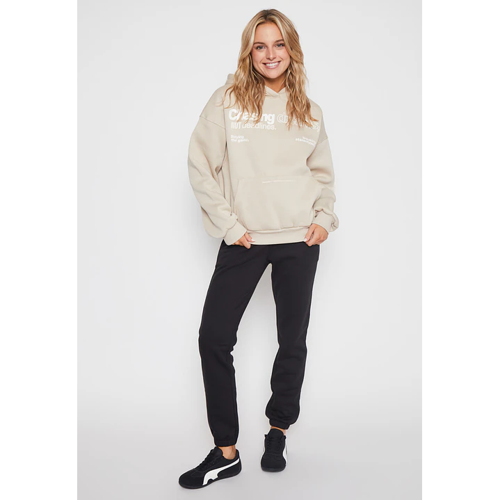 Pantalón Buzo Basic Puño Mujer Negro Familyshop 4