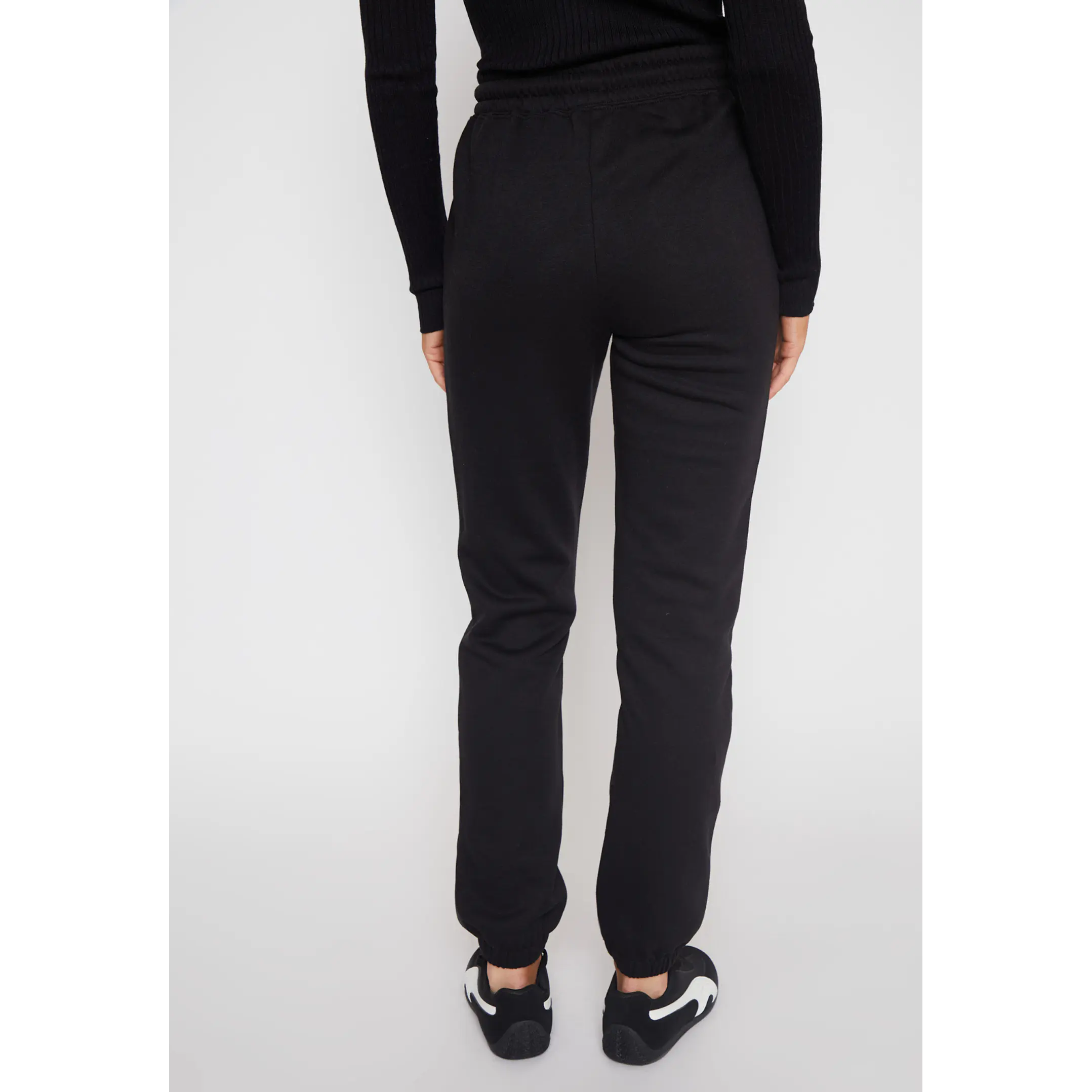 Pantalón Buzo Basic Puño Mujer Negro Familyshop 2