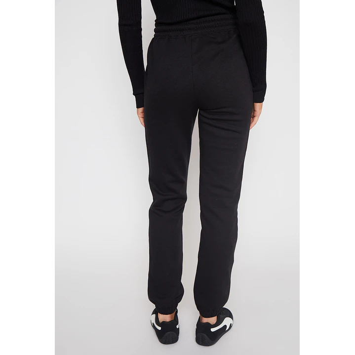 Pantalón Buzo Basic Puño Mujer Negro Familyshop 2