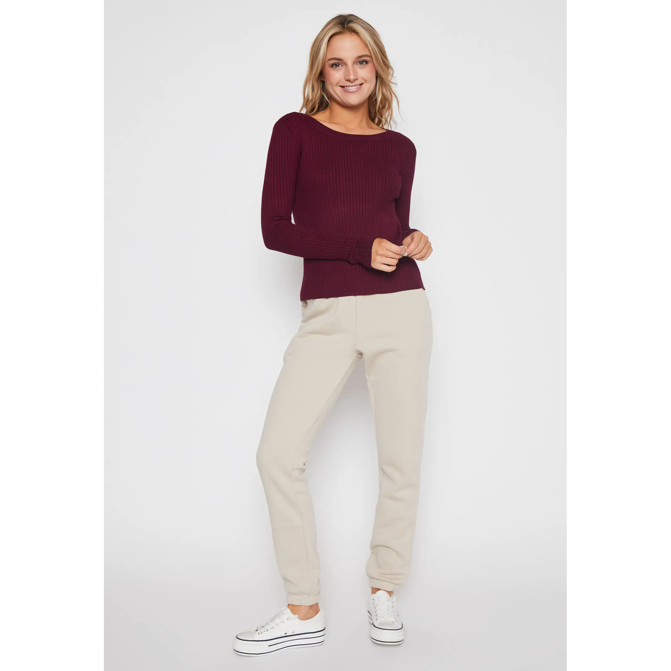 Pantalón Buzo Basic Mujer Beige Familyshop 4