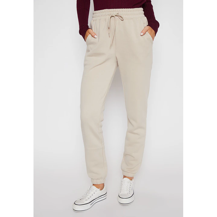 Pantalón Buzo Basic Mujer Beige Familyshop 1