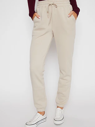 Pantalón Buzo Basic Mujer Beige Familyshop