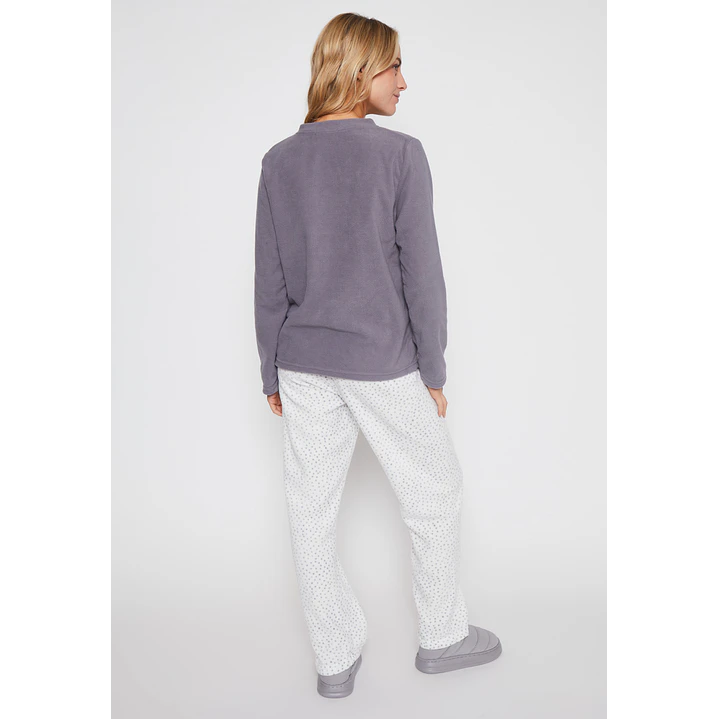 Pijama Polar Koala Mujer Gris Familyshop 2