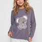Pijama Polar Koala Mujer Gris Familyshop - Miniatura 4