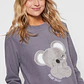 Pijama Polar Koala Mujer Gris Familyshop - Miniatura 3