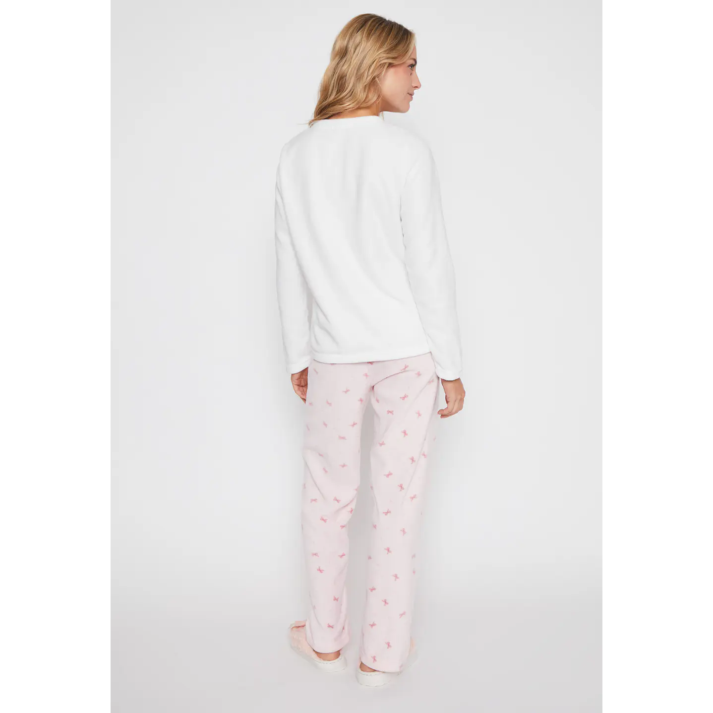 Pijama Polar Mujer Blanco Familyshop 2