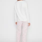 Pijama Polar Mujer Blanco Familyshop - Miniatura 2