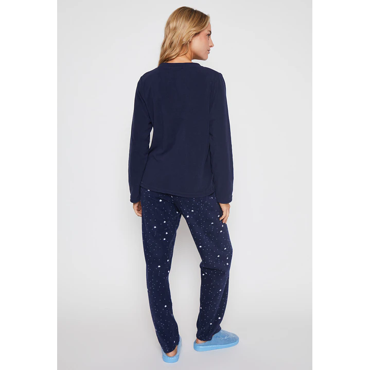 Pijama Polar Nube Mujer Azul Familyshop 2