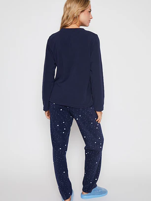 Pijama Polar Nube Mujer Azul Familyshop