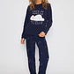 Pijama Polar Nube Mujer Azul Familyshop - Miniatura 1
