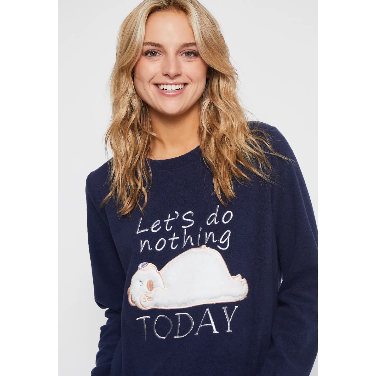 Pijama Polar Nube Mujer Azul Familyshop 4