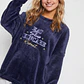 Pijama Polar Texturado Mujer Azul Familyshop - Miniatura 3