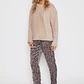 Pijama Waffle Mujer Beige Familyshop - Miniatura 1