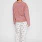 Pijama Waffle Mujer Rosado Familyshop - Miniatura 2