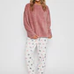 Pijama Waffle Mujer Rosado Familyshop - Miniatura 1