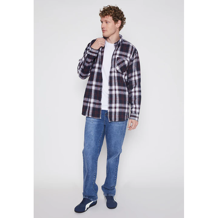 Camisa ML Franela Hombre Azul Familyshop 2