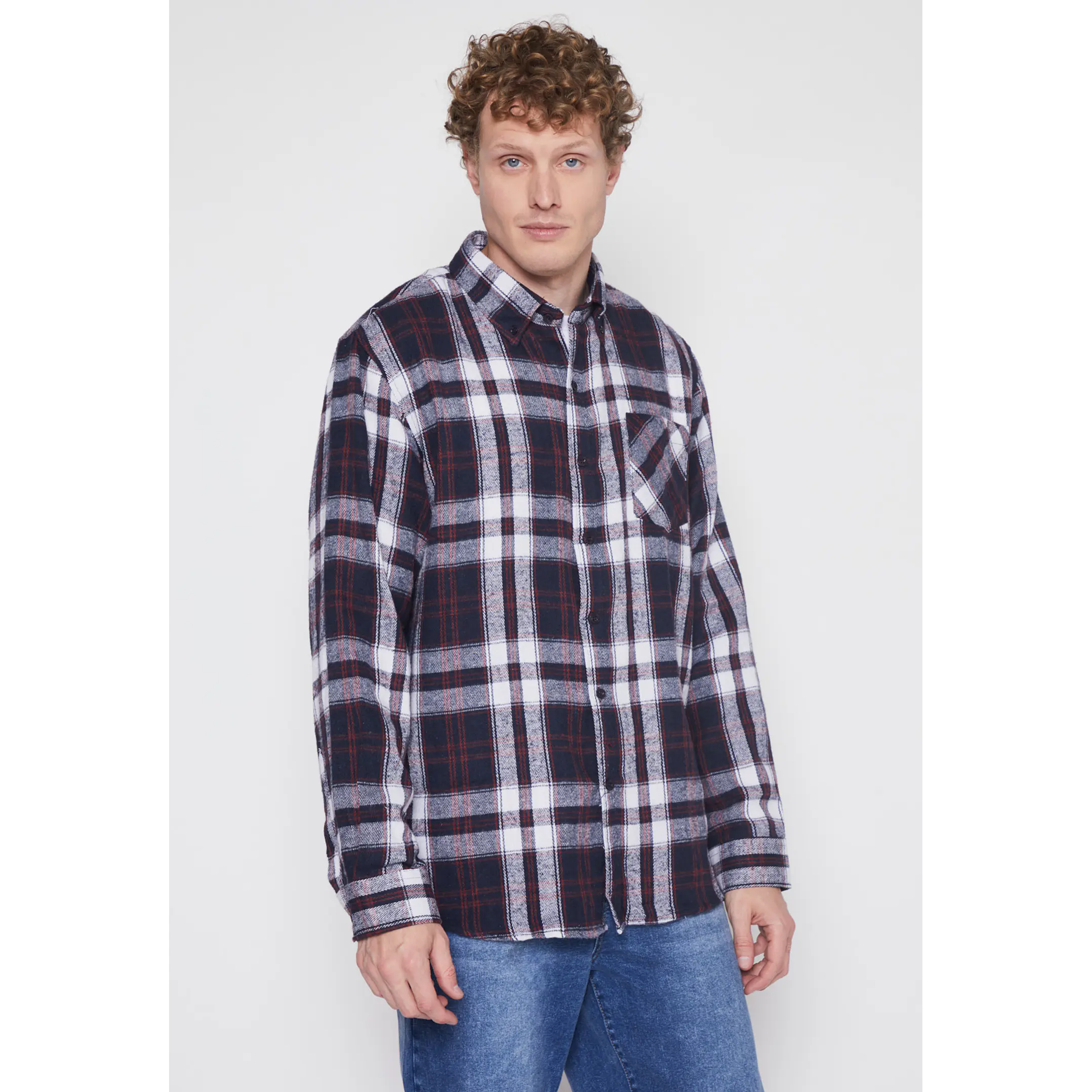 Camisa ML Franela Hombre Azul Familyshop 1