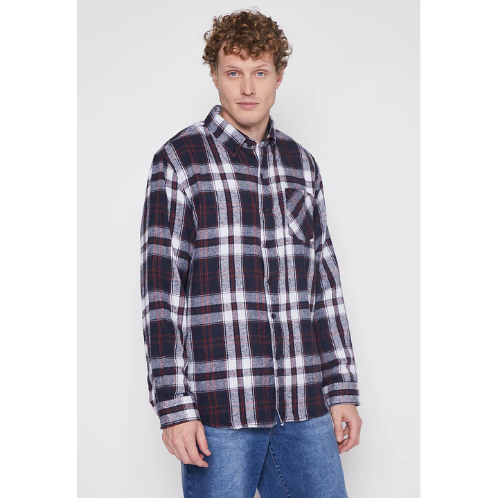 Camisa ML Franela Hombre Azul Familyshop 1