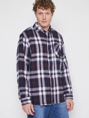 Camisa ML Franela Hombre Azul Familyshop