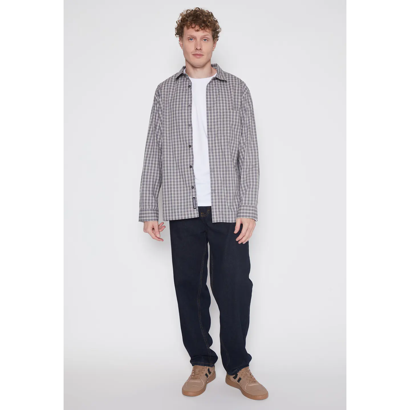 Camisa Escocesa Relax Hombre Gris Familyshop 4