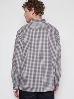 Camisa Escocesa Relax Hombre Gris Familyshop