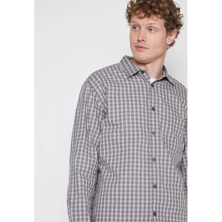 Camisa Escocesa Relax Hombre Gris Familyshop 3
