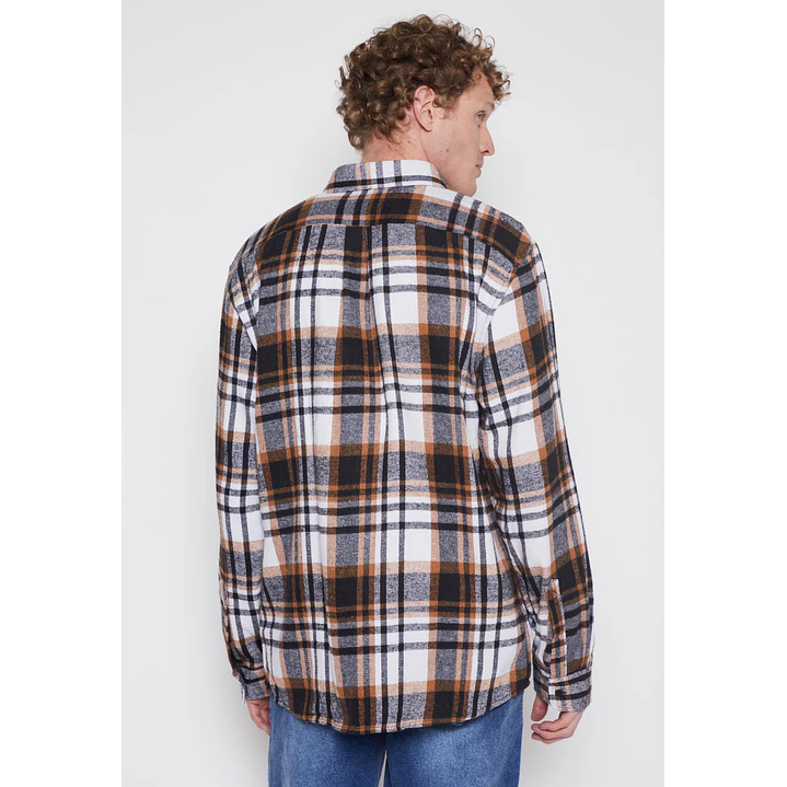 Camisa Franela Hombre Beige Familyshop 3